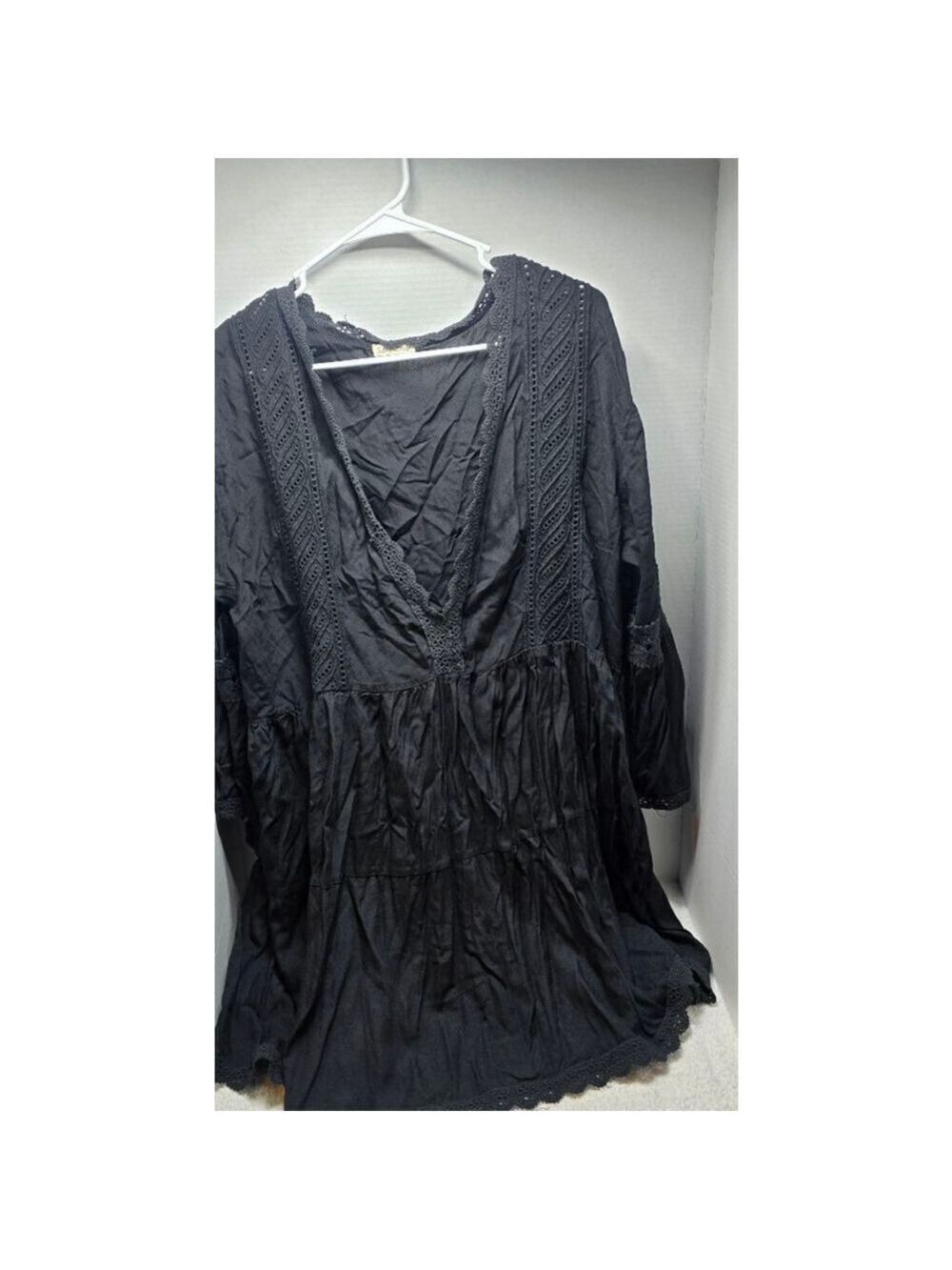 Women's Salty Lemon Black Tunic Top XL